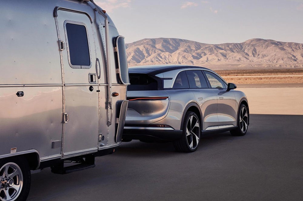 Lucid Galaxy SUV EV towing