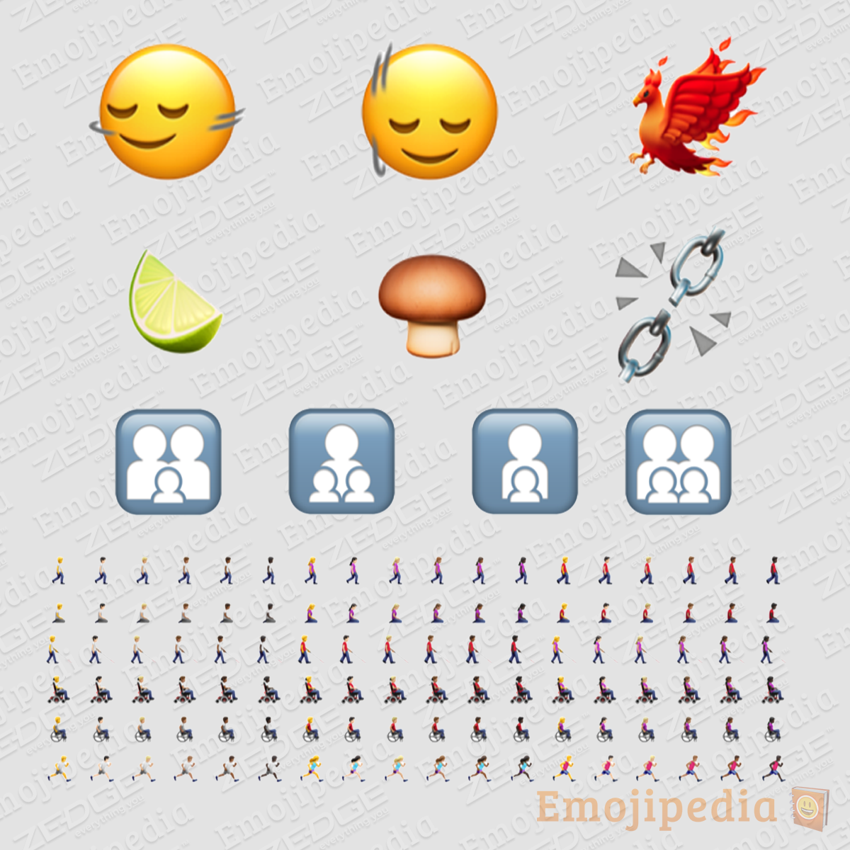 Six new emojis and more modifications are available in iOS 17.4 beta and are coming to the iOS 17.4 update in March, 2024. Credit: <a href="https://blog.emojipedia.org/first-look-new-emojis-in-ios-17-4/">Emojipedia</a>” class=”wp-image-601728 lazyload blur-up”><figcaption class=