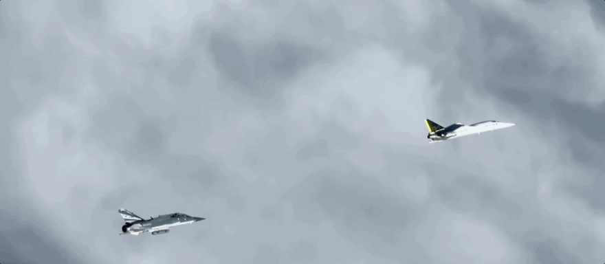 two planes flying