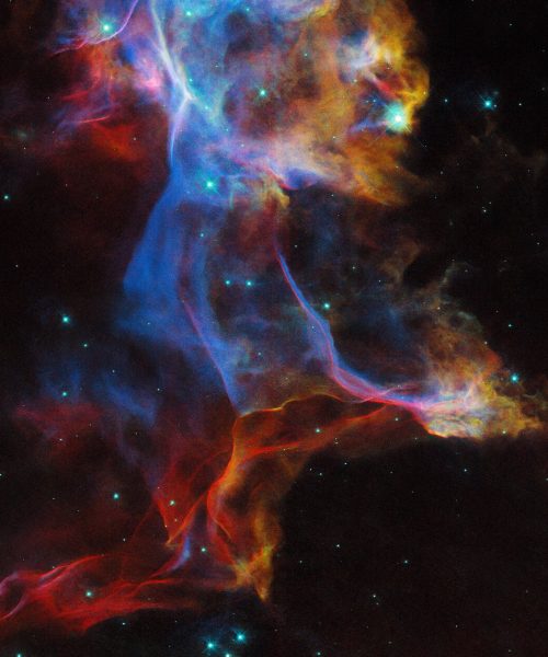 Candy-colored atoms shine in new image of the Veil Nebula