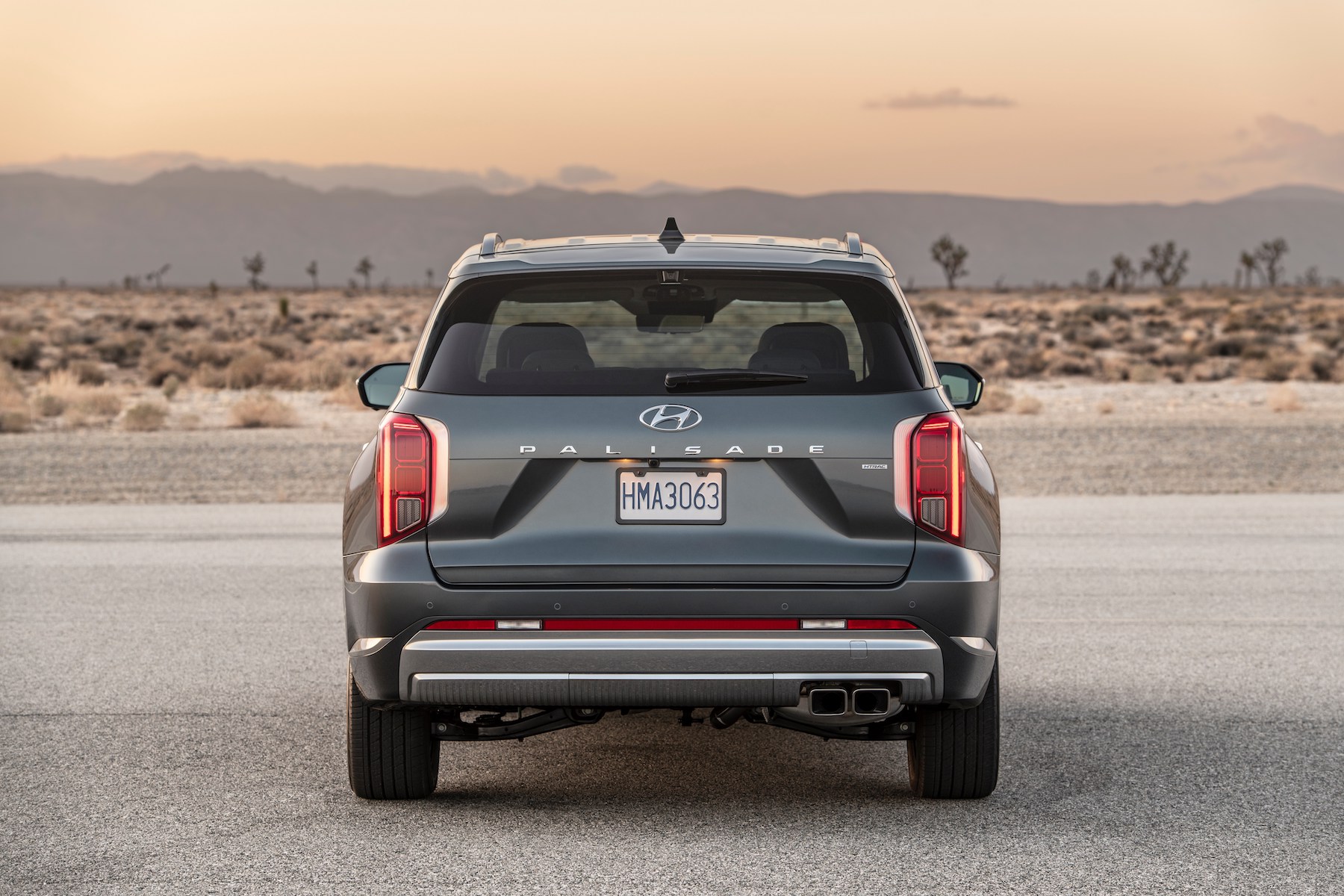 back of an SUV in the desert