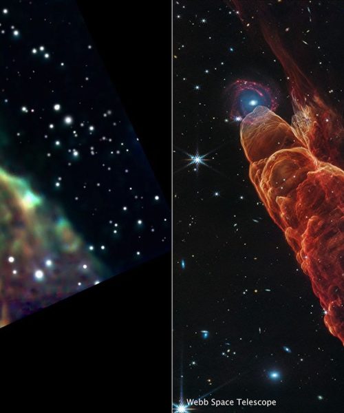 JWST spots an energetic ‘Cosmic Tornado’ 625 light-years away