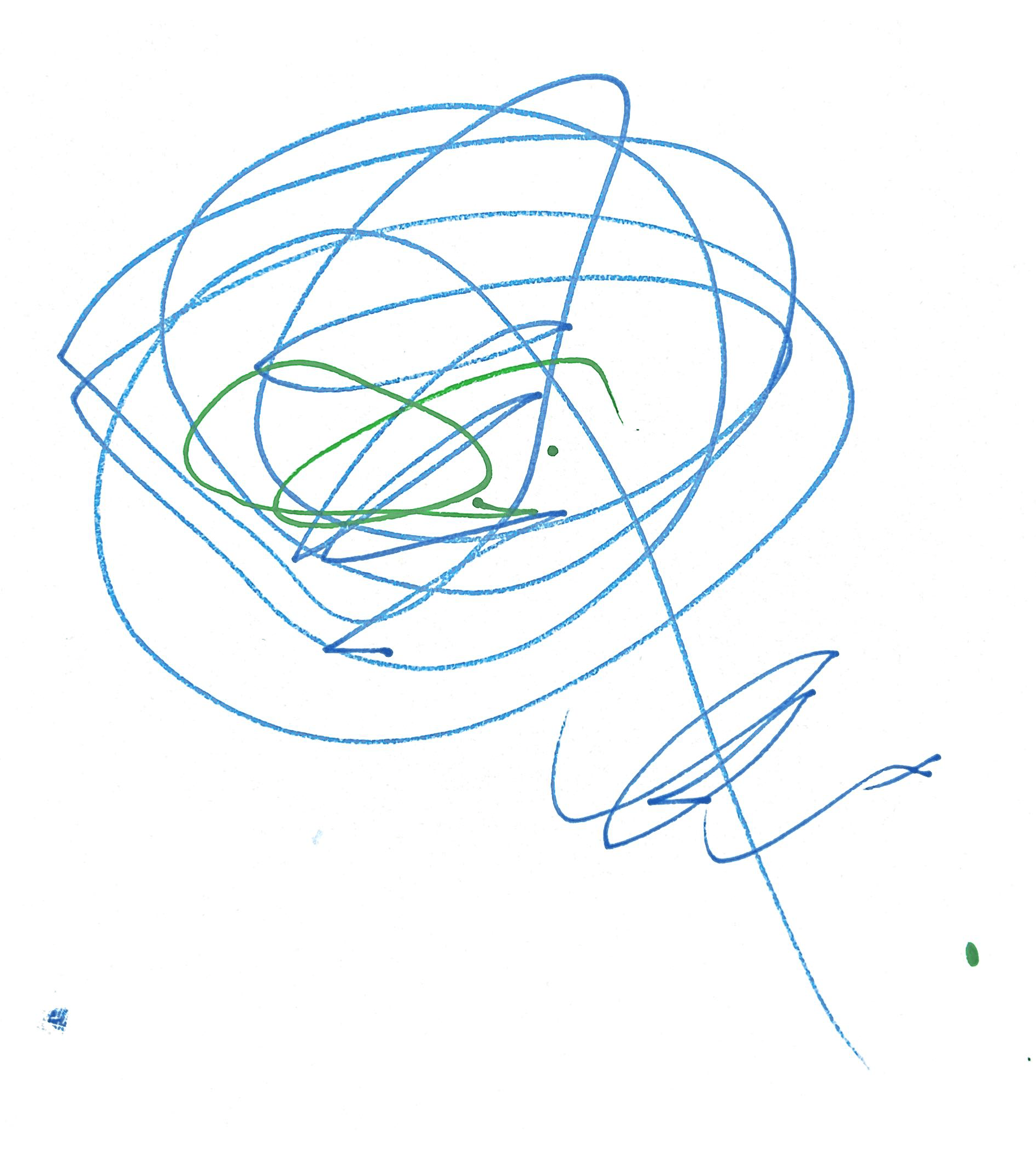blue and green squiggles