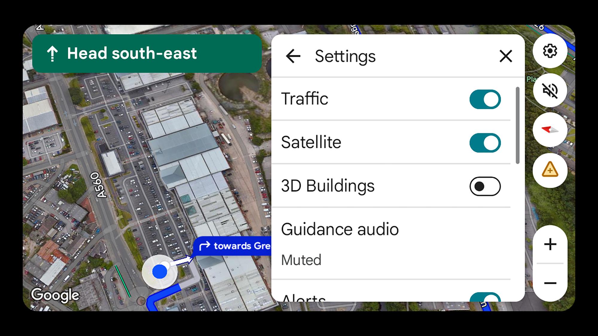 screenshot of layers on google maps