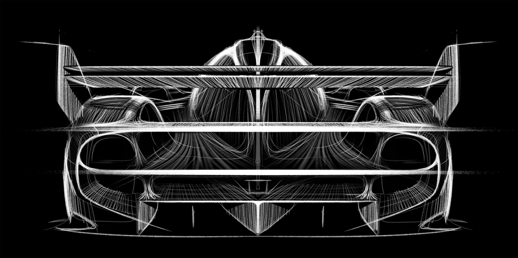 drawing of car from the back