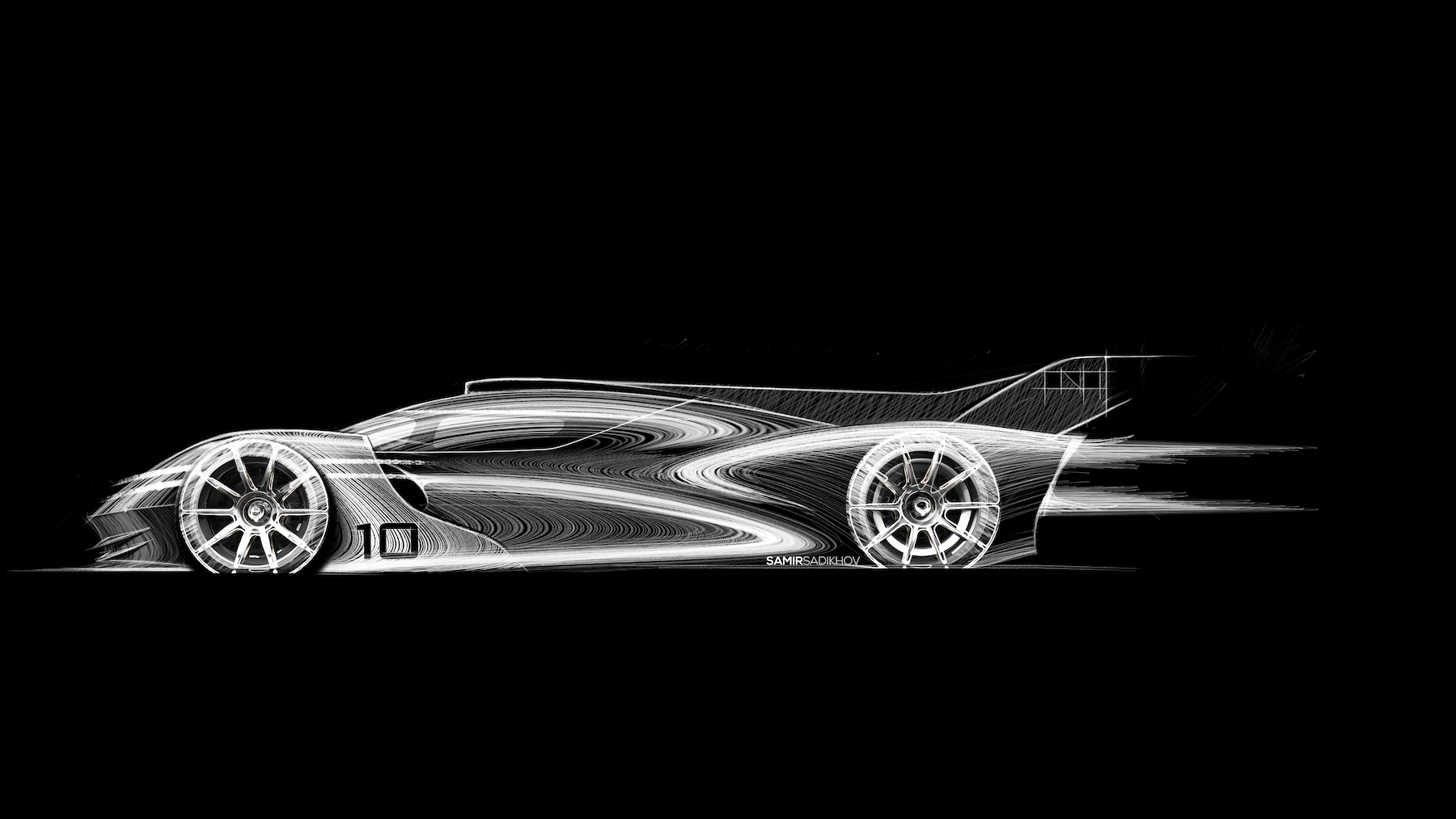 drawing of car from the side