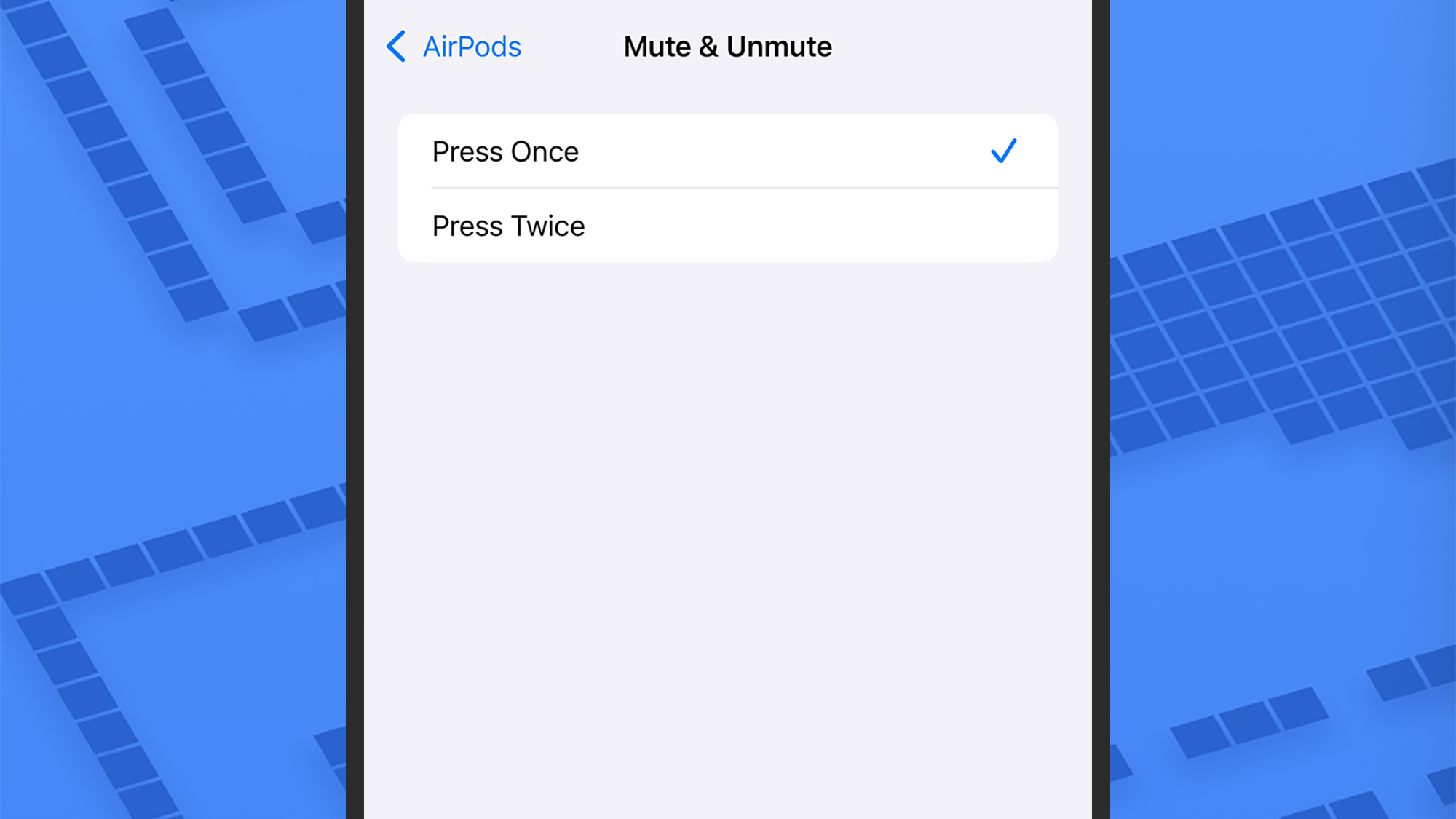 mute and unmute options