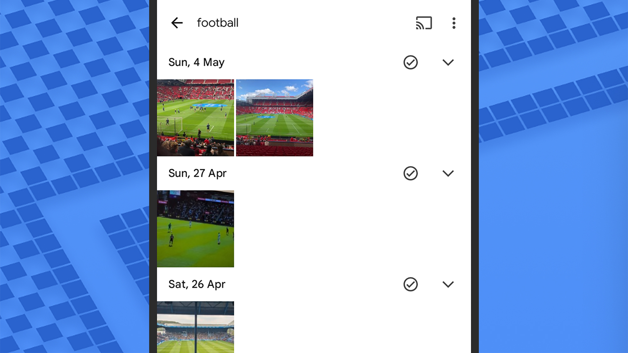 screenshot of search within google photos