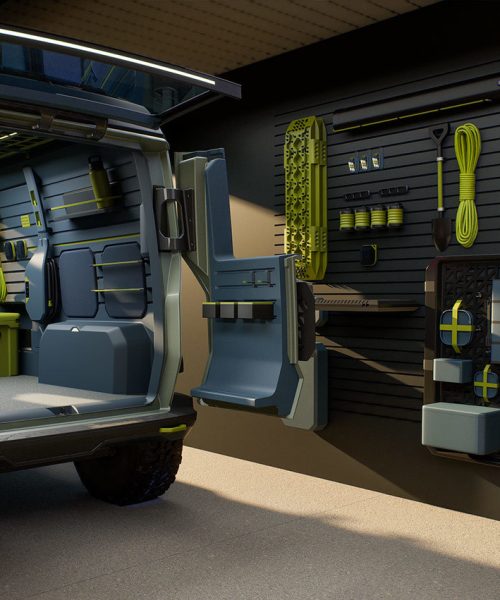 Kia’s wild concept EV includes hydro-turbine wheels, solar panels, and a rooftop tent