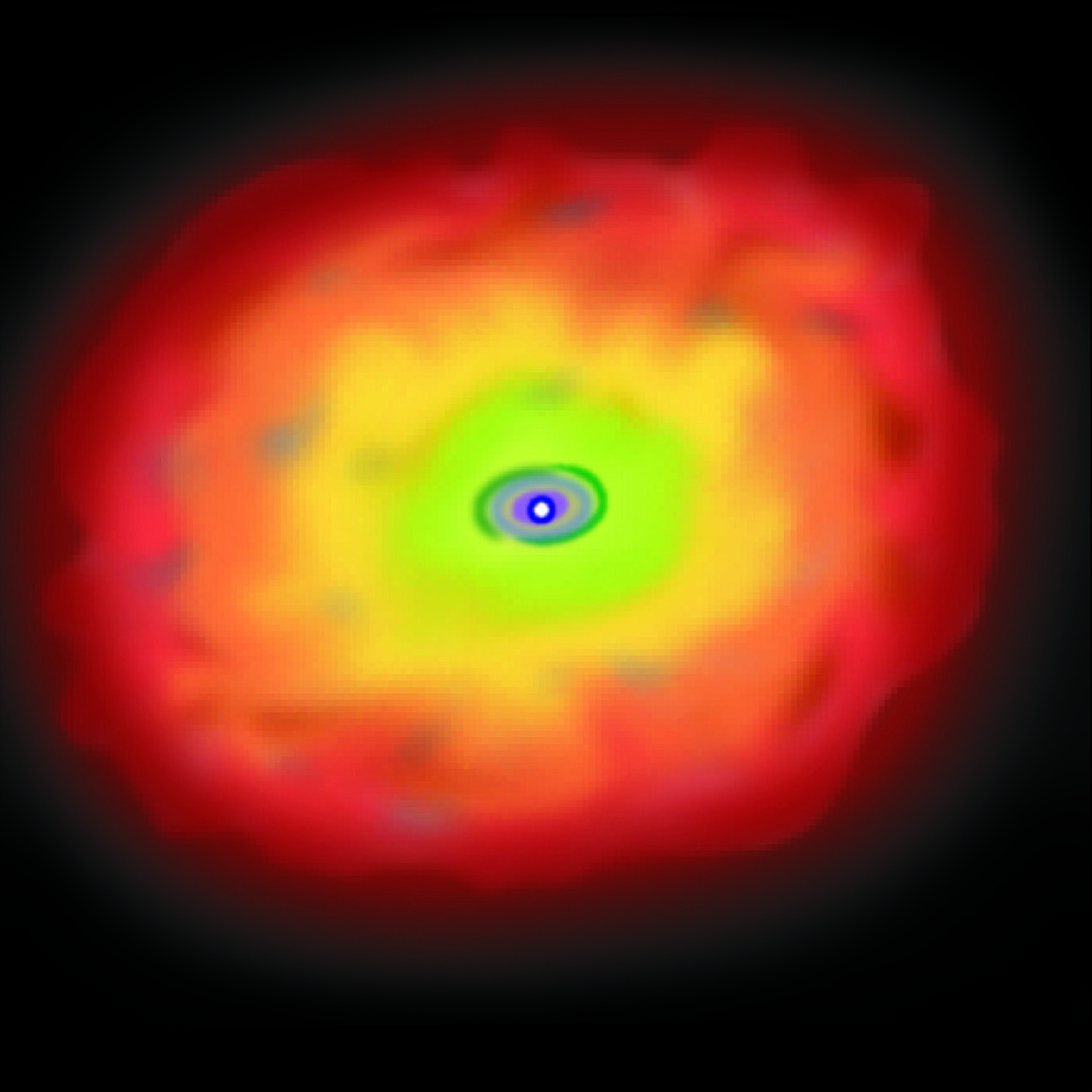 Illustration of infrared black hole