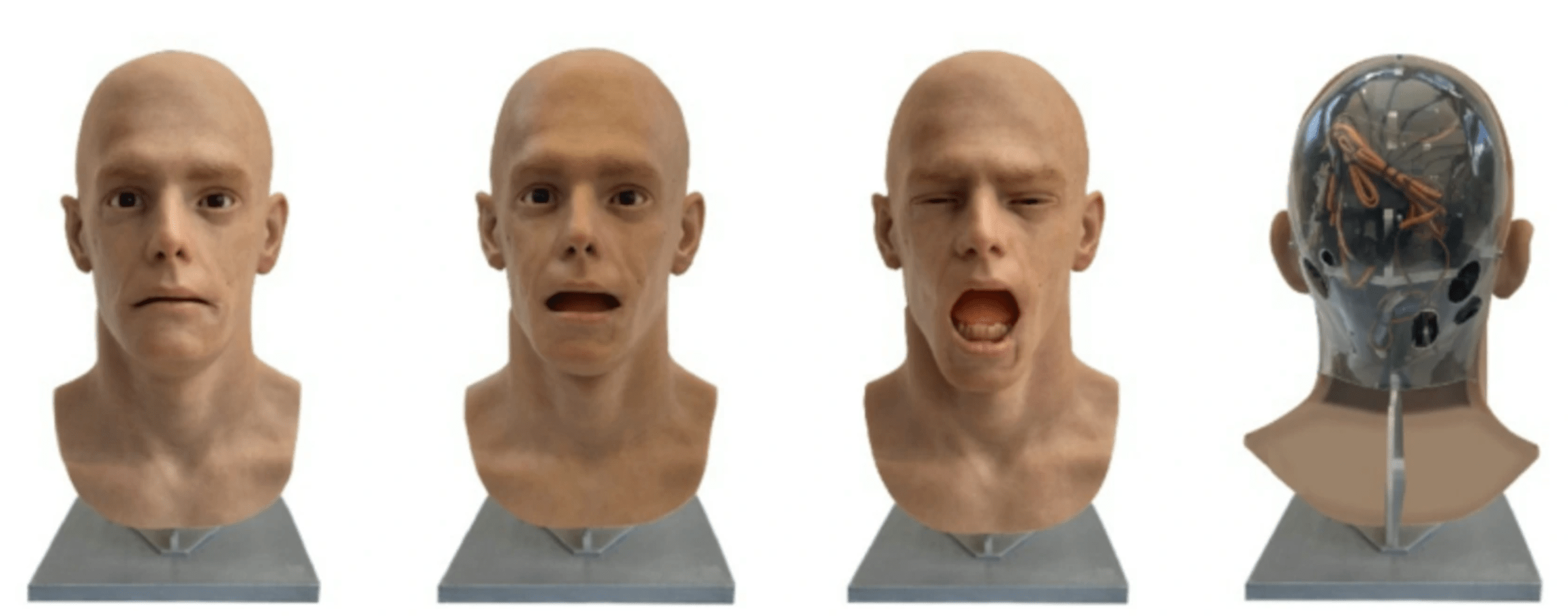 yawning robot head