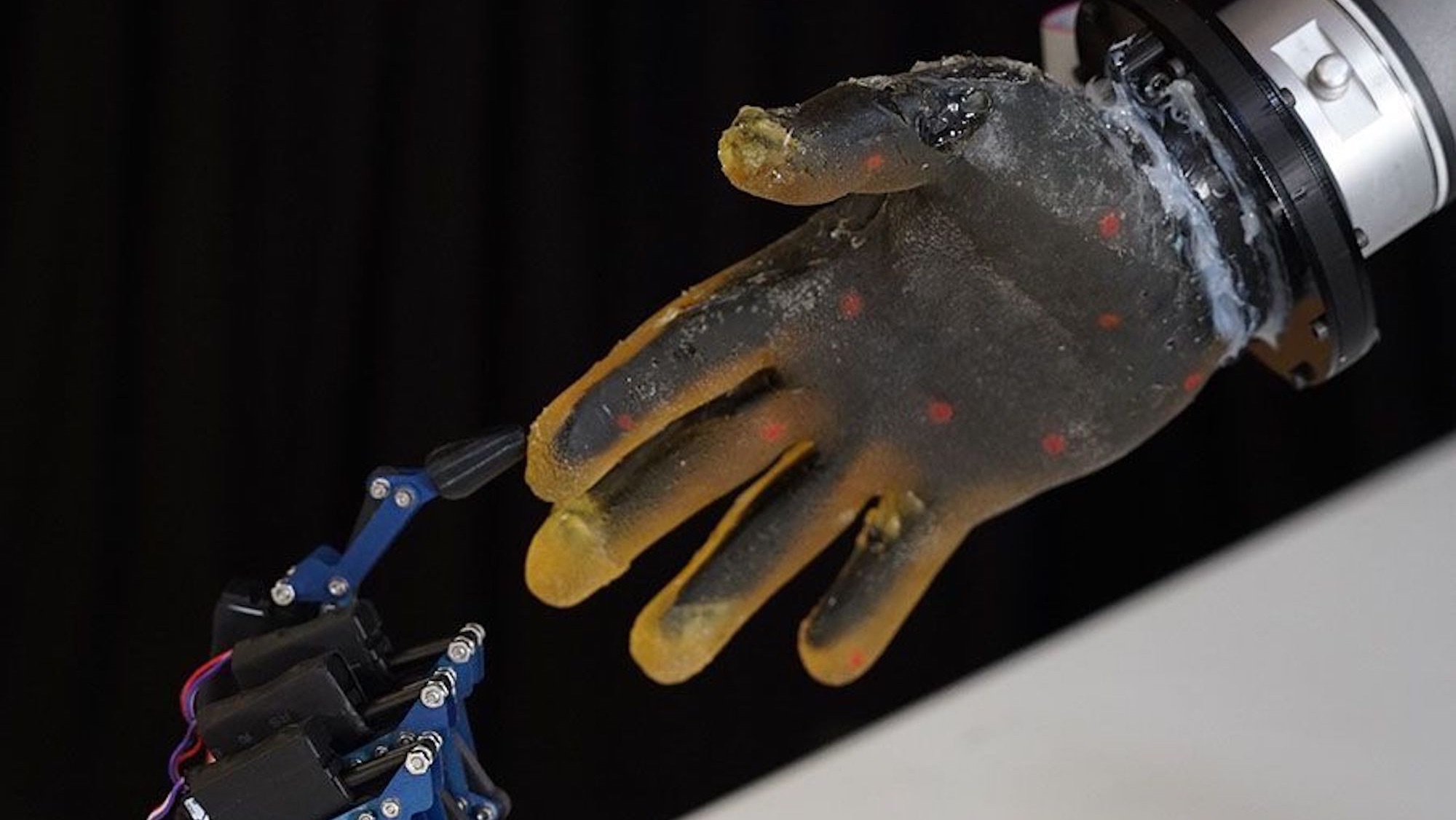 robot hand that looks burned
