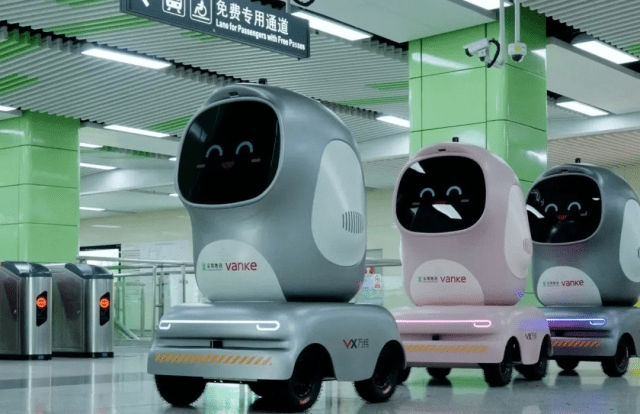 three robots rolling