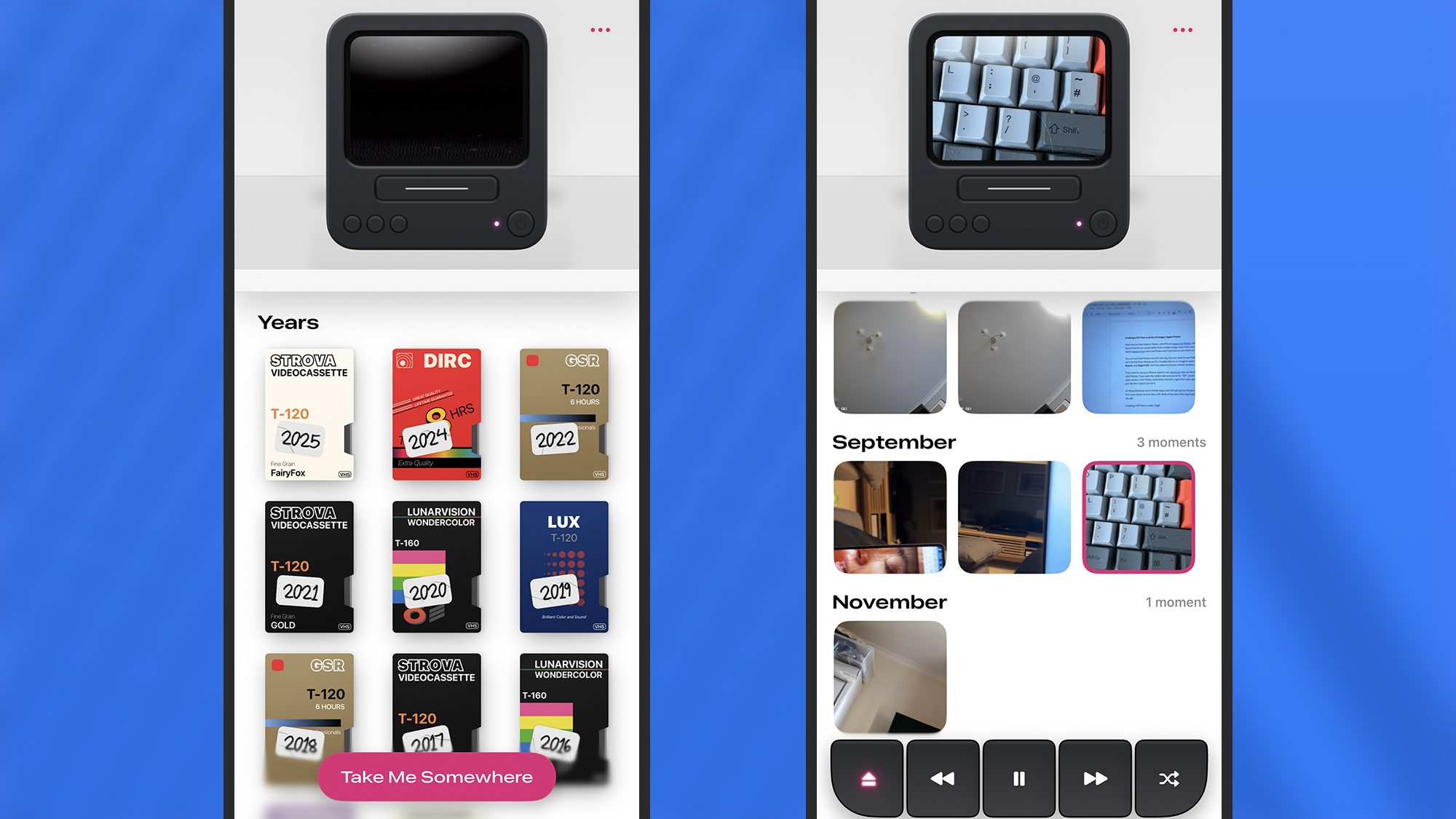 Screenshot of Cassette in browsing mode