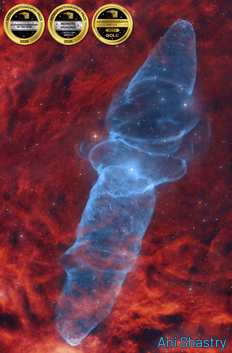 a purple nebula against a red cloud