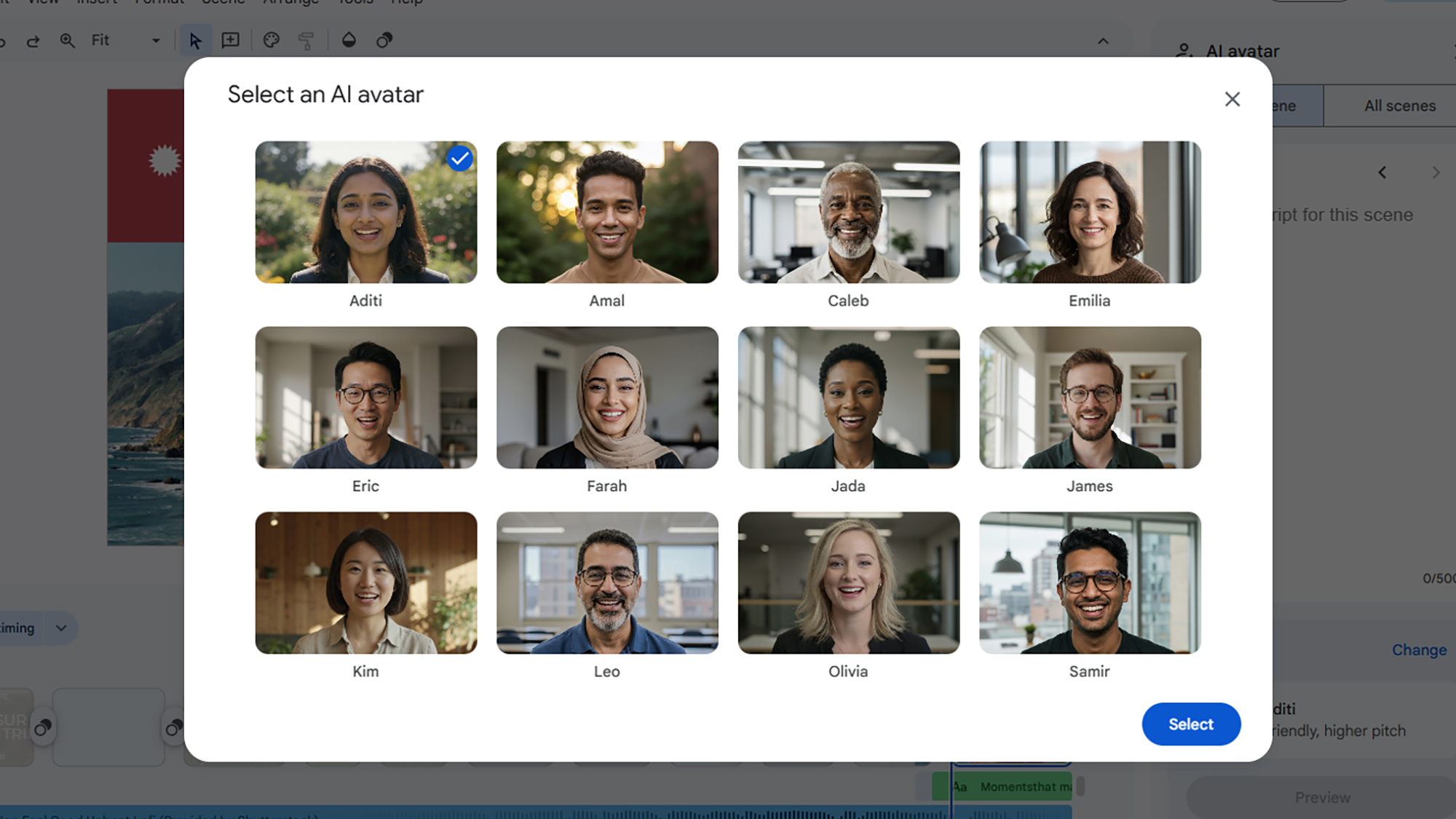 AI avatar options