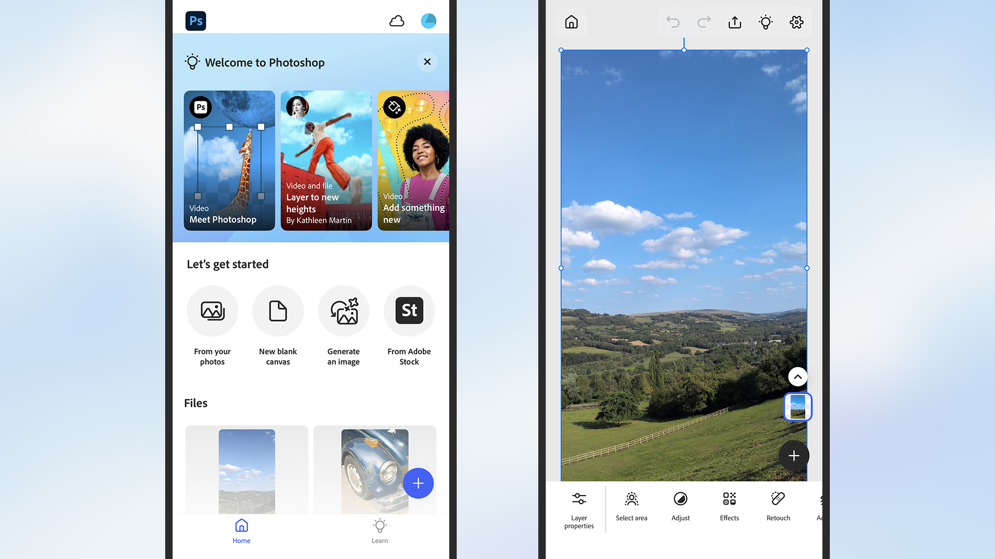 Screenshot of adobe photoshop interface