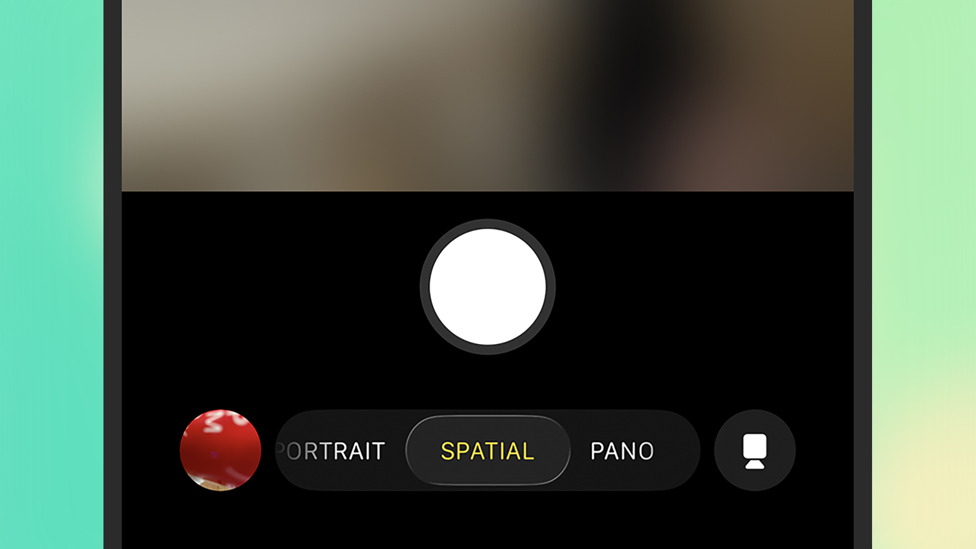 screenshot of spatial mode on iphone
