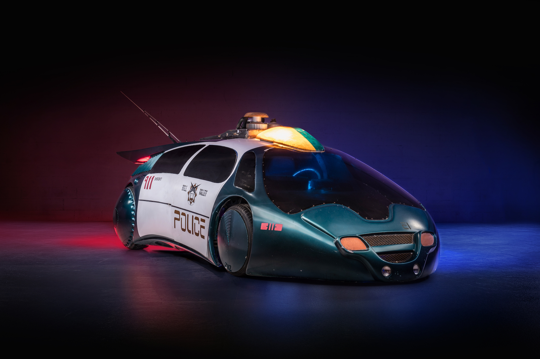 a futuristic police car