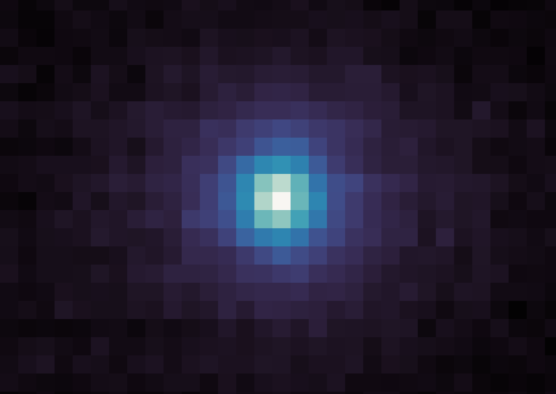 This image shows the halo of gas and dust, or coma, surrounding comet 3I/ATLAS, the third interstellar object ever detected by astronomers as it passes through our solar system. The image was taken on Oct. 9, 2025, by an instrument onboard NASA's MAVEN spacecraft, which has been studying Mars from its orbit since 2014. The instrument, the Imaging Ultraviolet Spectrograph, takes pictures in the ultraviolet part of the spectrum to reveal the chemical composition of objects. The center of the image has the brightest pixel, indicating where the comet is. The next brightest shades in the image indicate areas where the instrument detected atoms of hydrogen coming from the comet. This hydrogen is released when sunlight heats the comet, causing its water ice to turn directly into vapor. Once released into space, the water molecules break apart into oxygen and hydrogen atoms. 