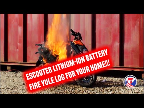 Cozy up (safely) to an e-scooter’s lithium battery yule log