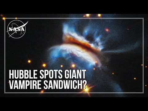 Hubble spots massive sandwich shaped blob in deep-space