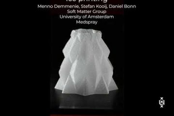 Physicists 3D-printed a Christmas tree made of ice particles