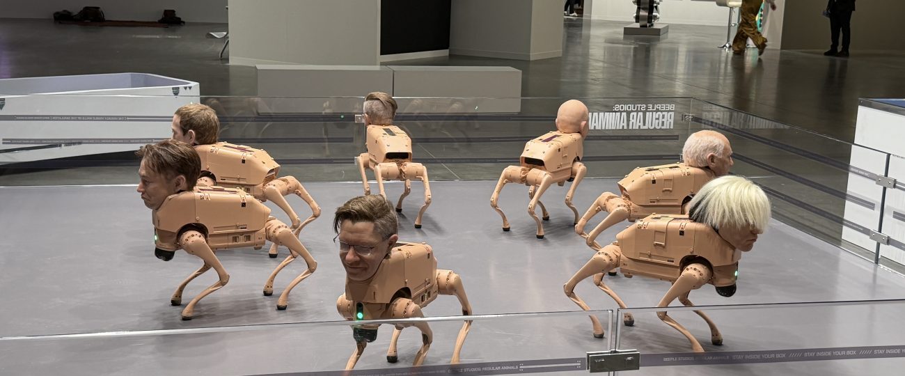 Robot dog with Elon Musk’s head poops out AI generated art