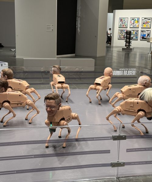 Robot dog with Elon Musk’s head poops out AI generated art