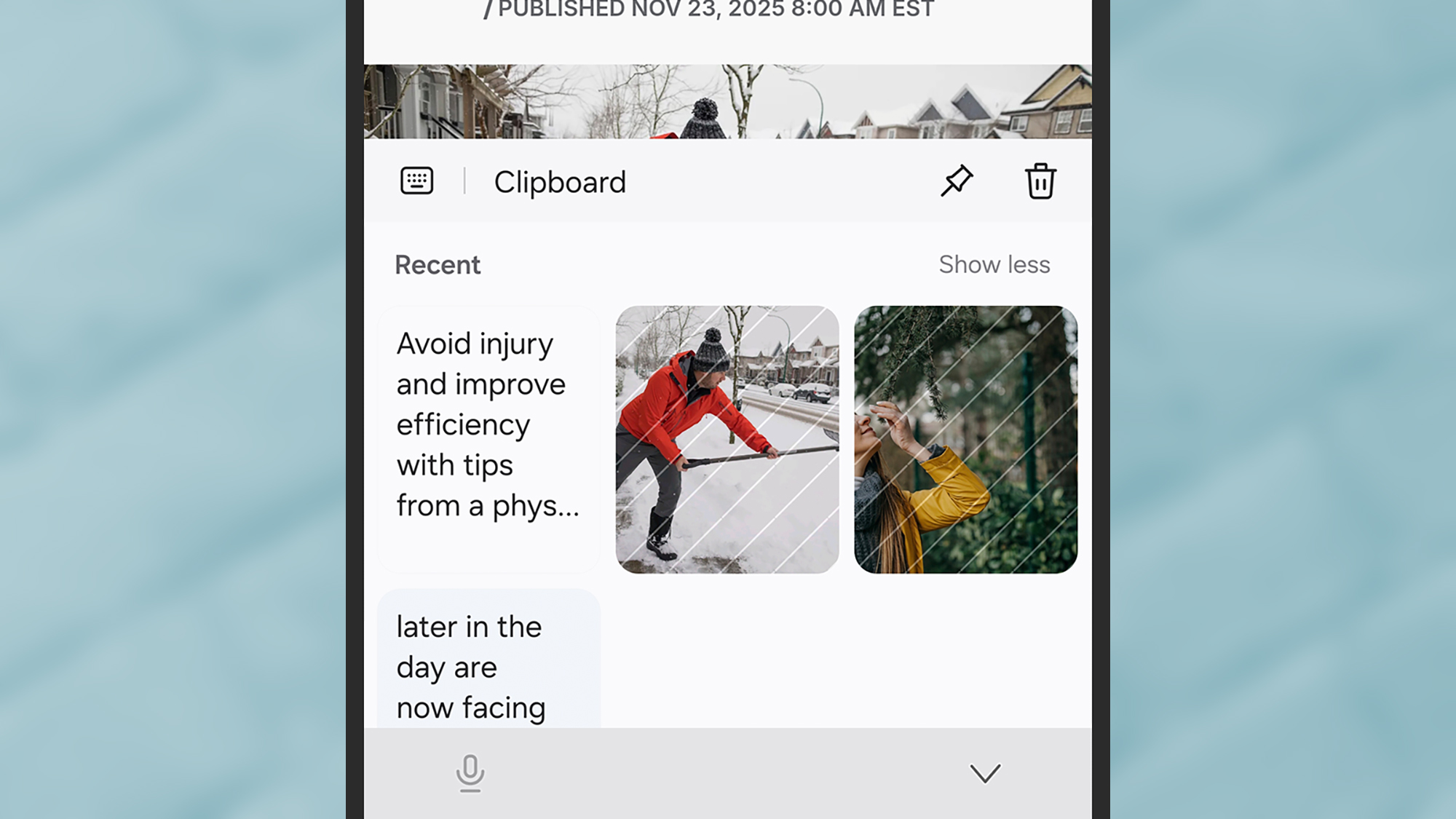 screenshot of clipboard