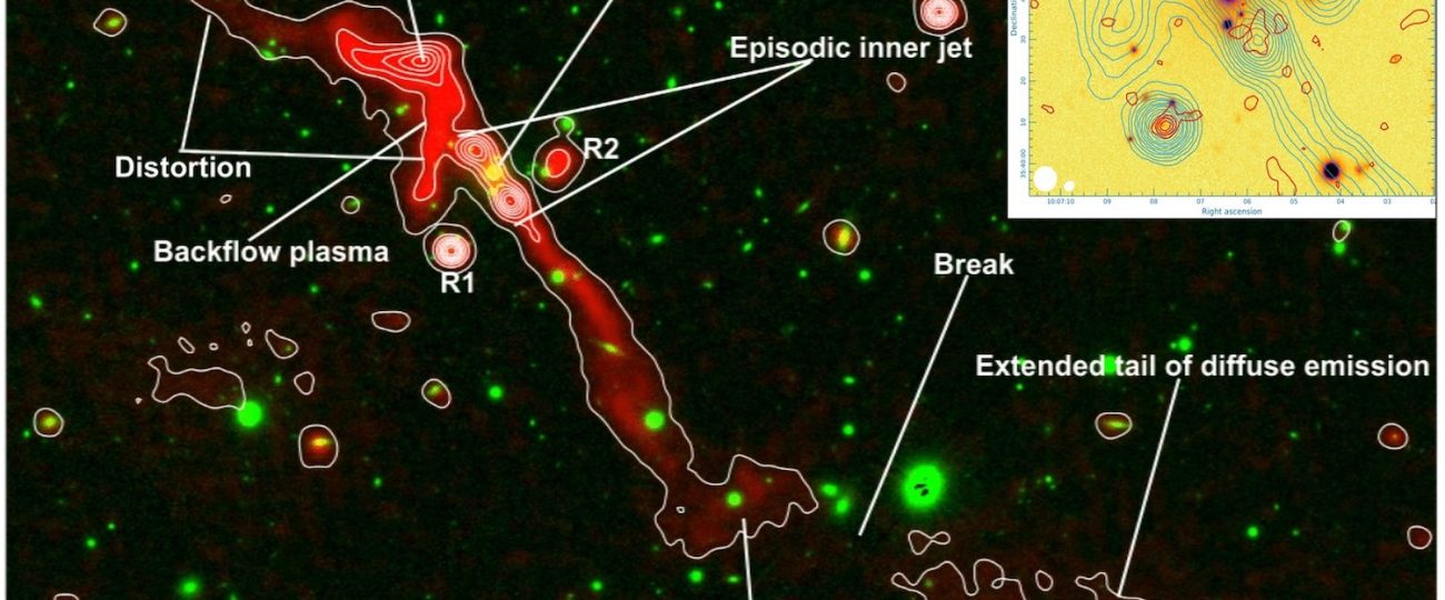 Black hole space volcano erupts after 100 million year nap