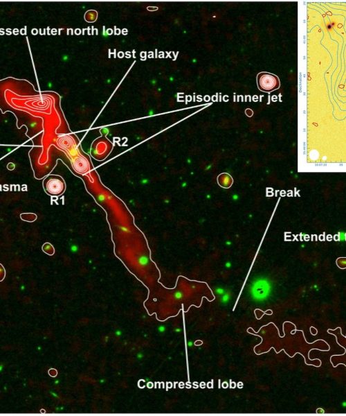 Black hole space volcano erupts after 100 million year nap