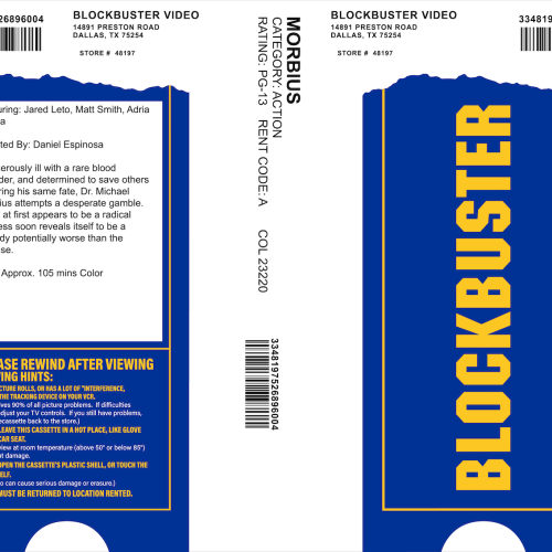 How to make a Blockbuster VHS sleeve for any movie