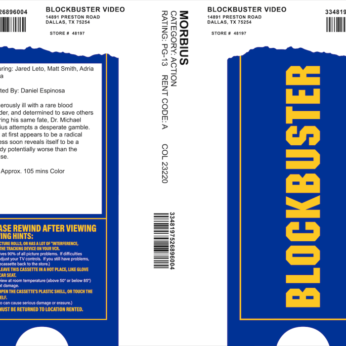 How to make a Blockbuster VHS sleeve for any movie