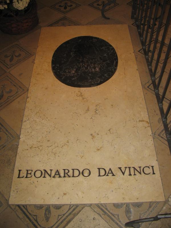 The supposed tomb of Leonardo da Vinci