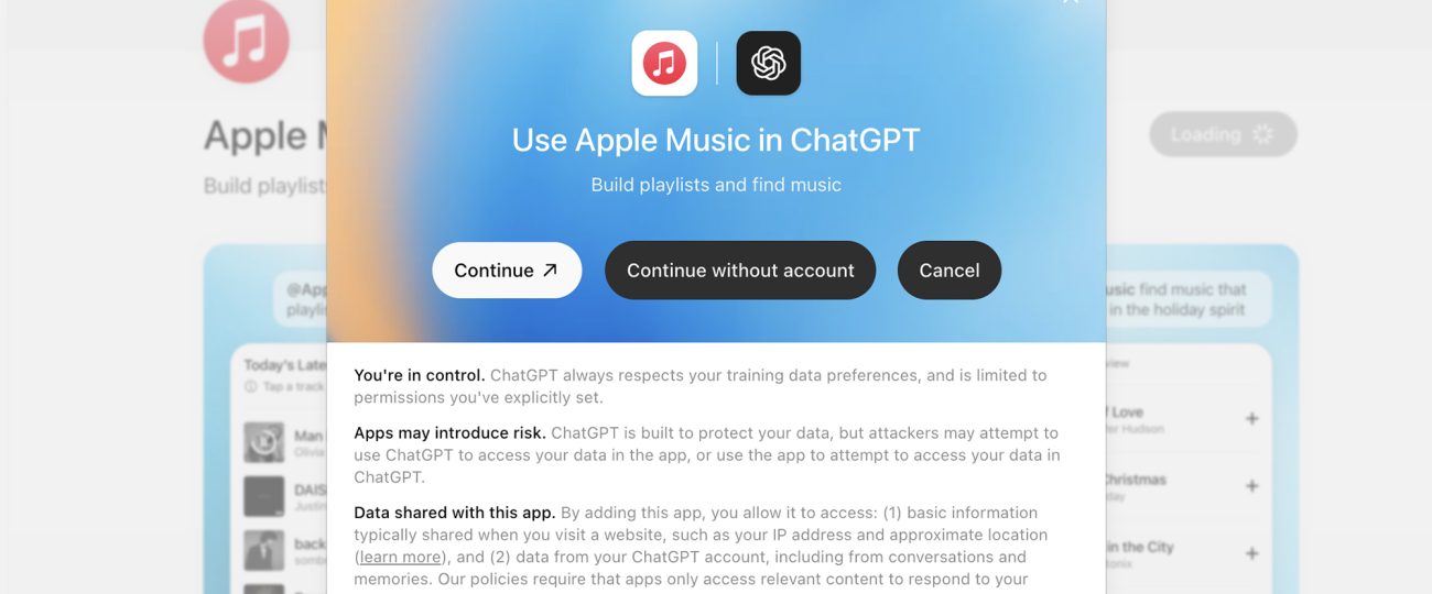 How to connect Apple Music to ChatGPT