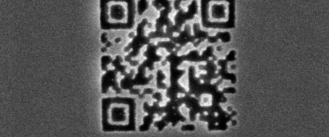 World’s smallest QR code is thinner than a lightwave
