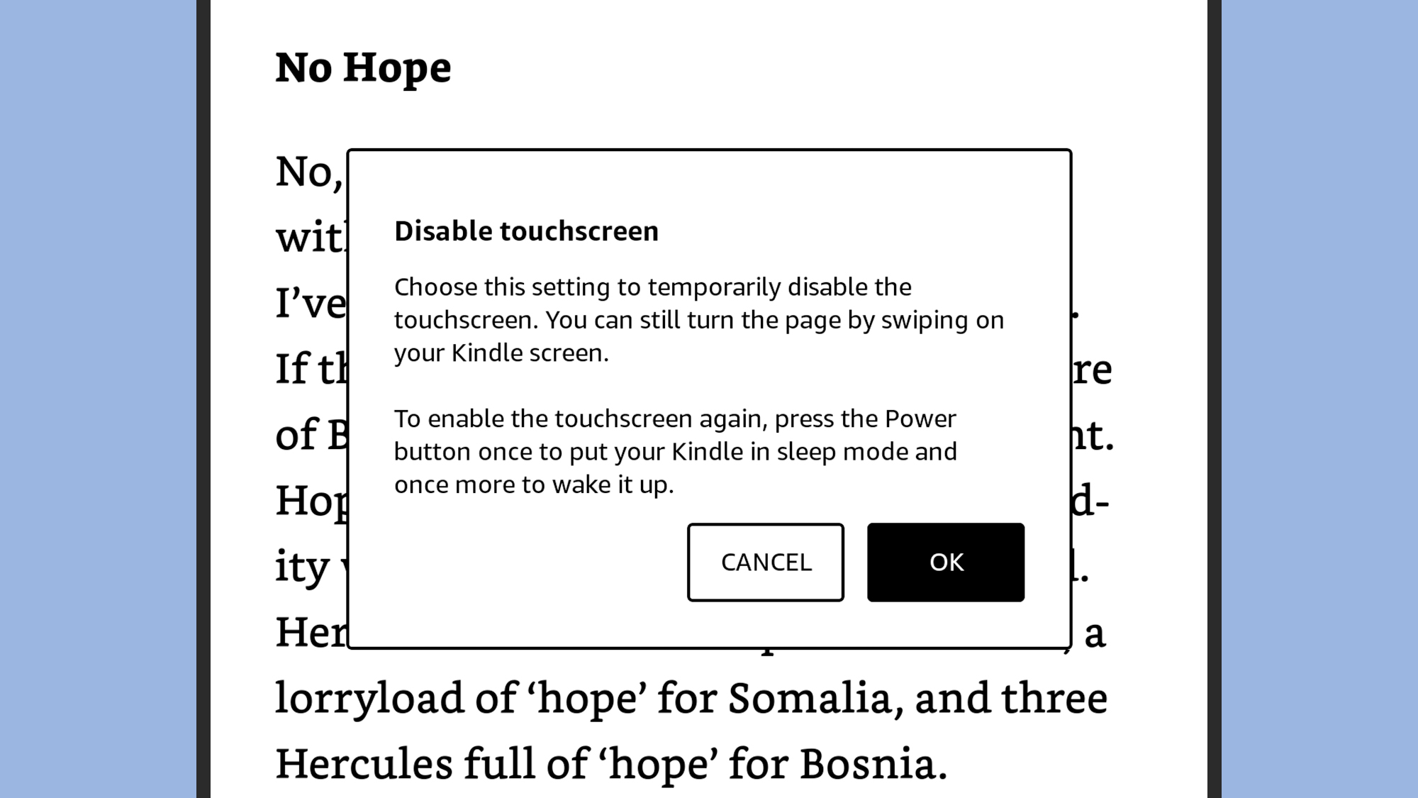 screenshot of 'disable touchscreen'