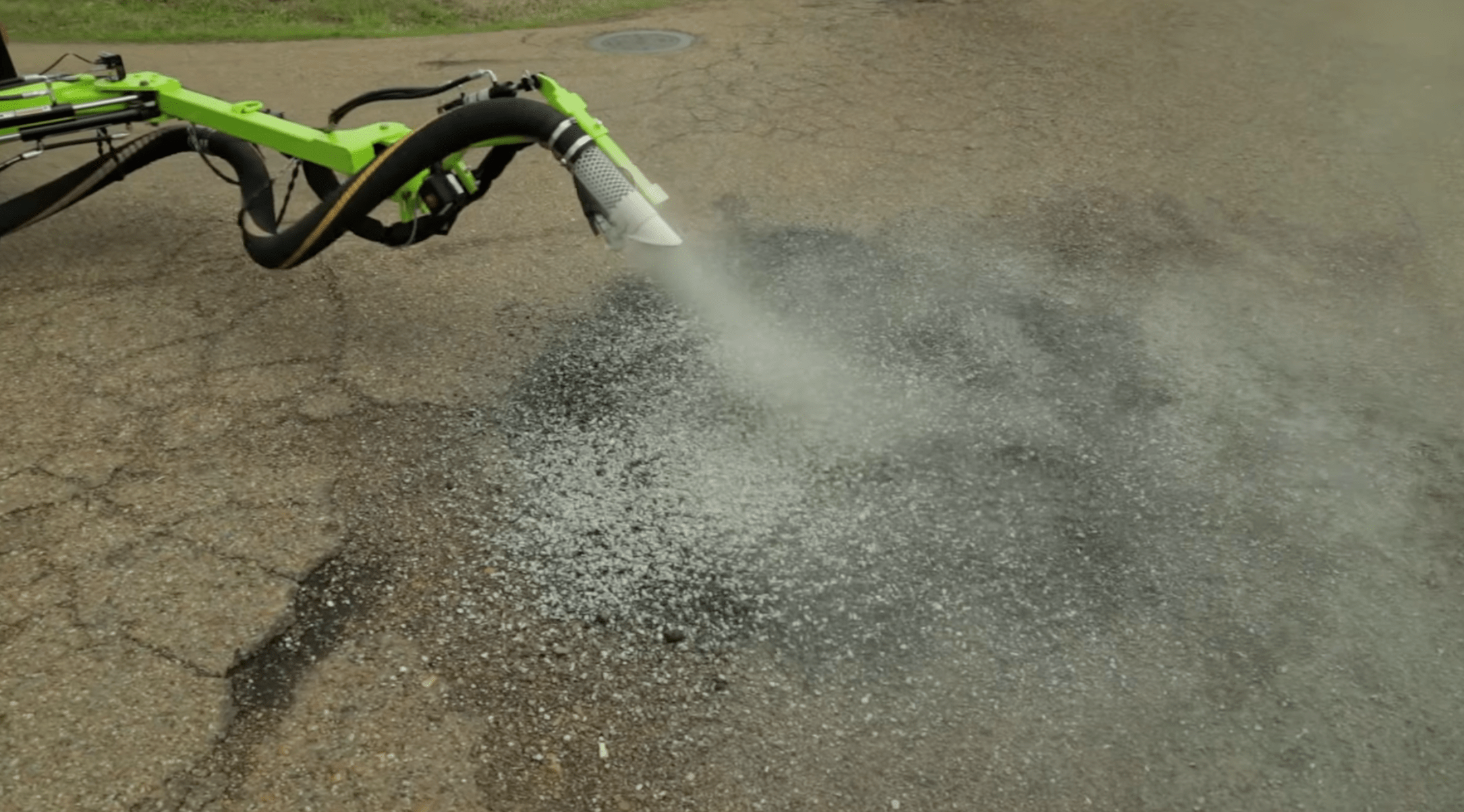 a tube sprays a hole