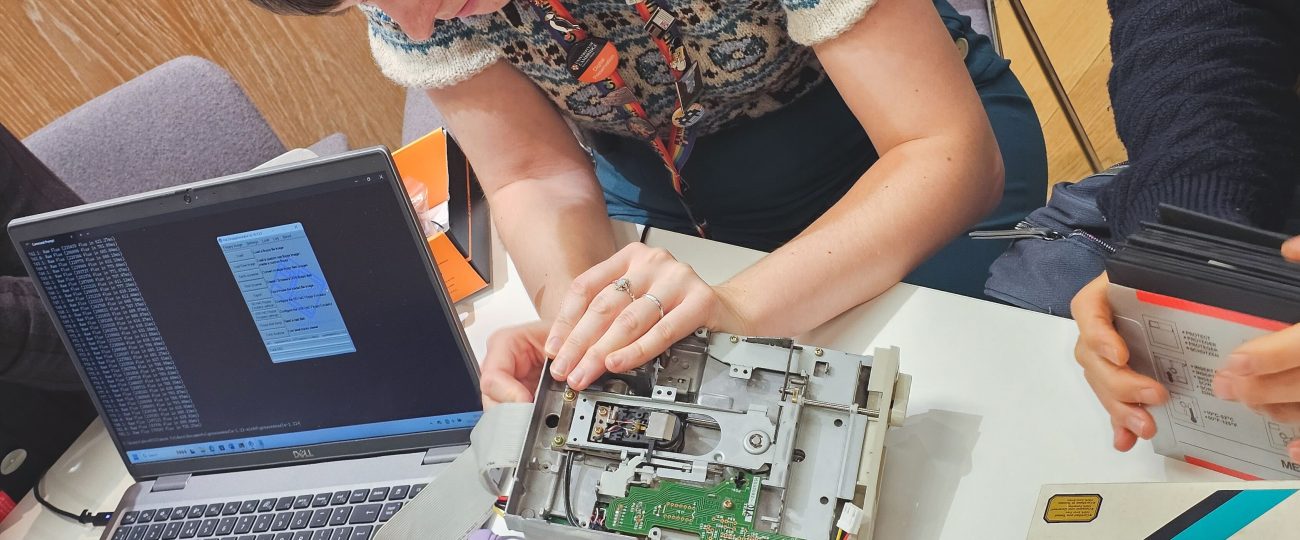 The archivist preserving decaying floppy disks