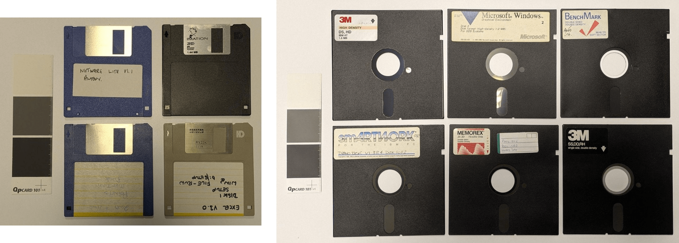 a collection of floppy disks