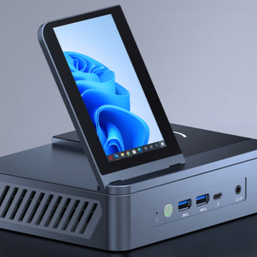 ViewDock Gen2 Puts a 15W Qi Charging Pad and a 4.5-Inch Flip-Up Display on a Mini-PC