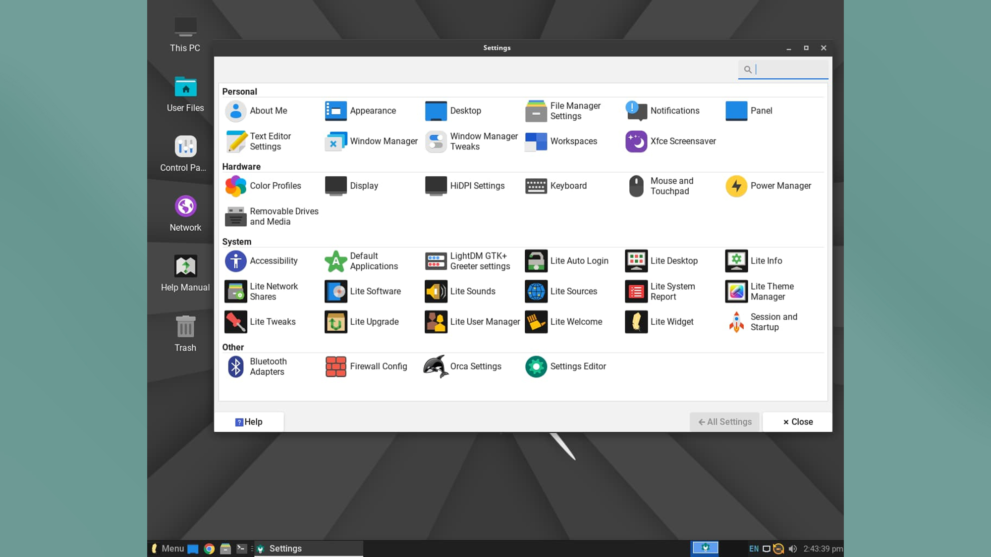 Screenshot of Linux Lite