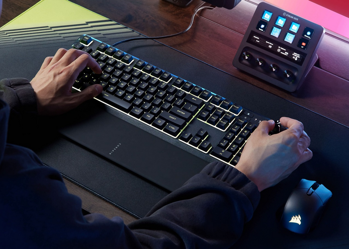 Corsair Skiff 100 Plus Puts Rotary Dial and Dedicated Macro Keys on an Entry-Level Gaming Keyboard