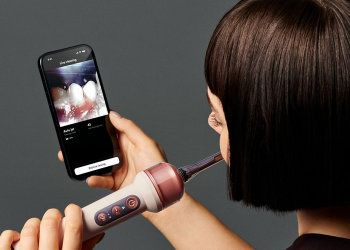 Dyson CameraJet Puts Camera and AI on an Electric Toothbrush and Water Floss Combo